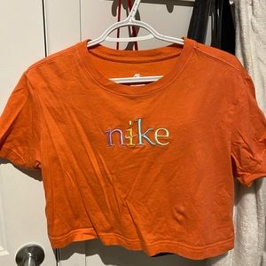 Nike embroidered crop top